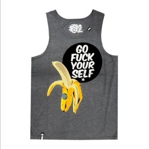 Gray Graphic Tank Top